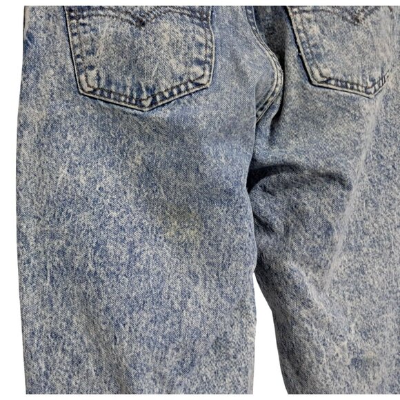 Vintage Levis 550 Jeans Acid Wash Distressed W 30 Relaxed Fit Blue Denim - Picture 8 of 13